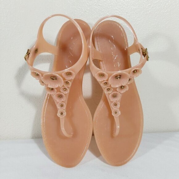 Coach Tea Rose Multi Jelly Sandal - Great Condition - 8.5 Women - Picture 9 of 11